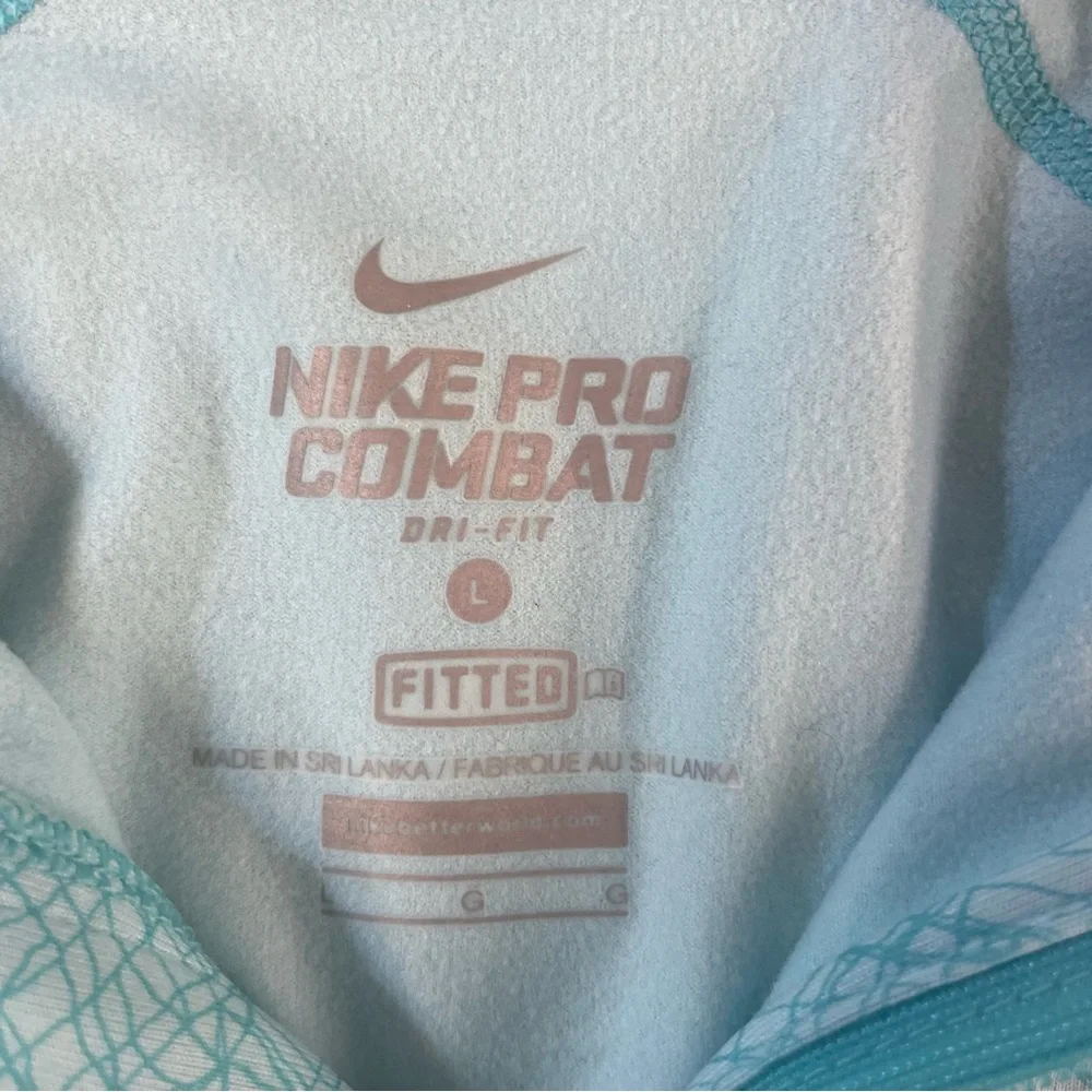 Nike Pro Combat fitted quarter zip pullover large